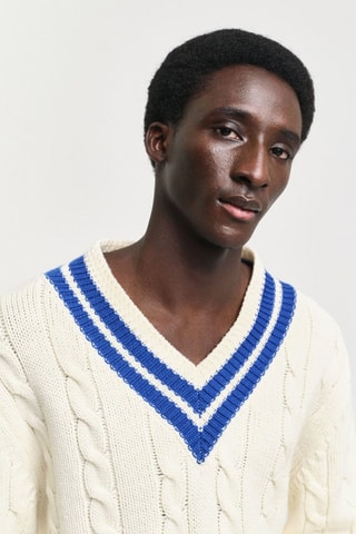 Pull relaxed en laine mérinos - Crème