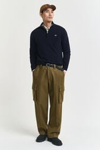Pull regular en laine - Bleu marine