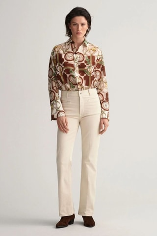 Chemise relaxed en soie - Marron
