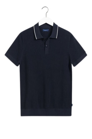 Polo regular en coton biologique - Bleu marine