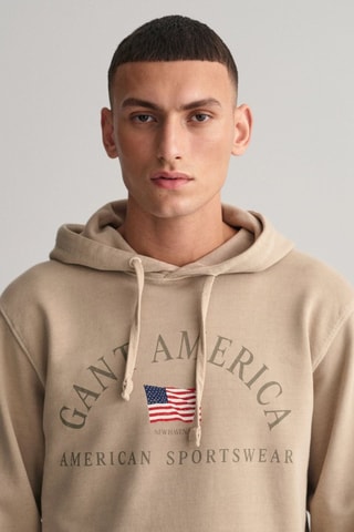 Sweat relaxed à capuche - Beige