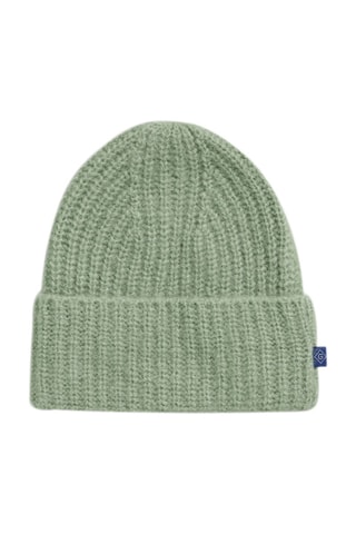 Bonnet en laine et mohair - Vert clair