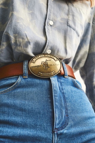 Ceinture en cuir Wrangler x Gant - Marron clair