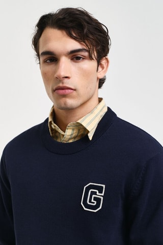 Pull - Bleu marine et blanc