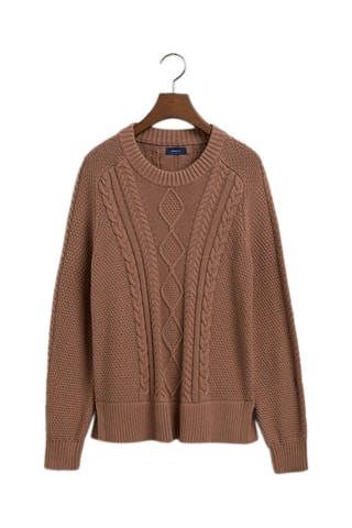 Pull regular en laine mérinos - Marron clair