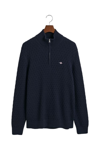 Pull regular en coton biologique - Bleu marine