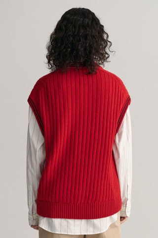 Pull en laine sans manches - Rouge