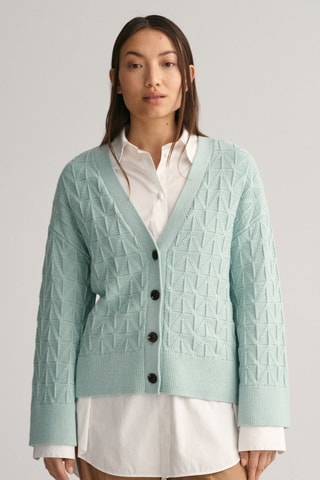Gilet relaxed en laine mérinos - Turquoise