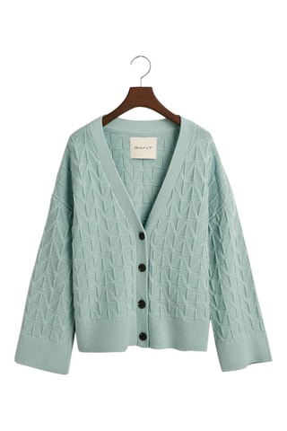 Gilet relaxed en laine mérinos - Turquoise