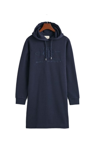 Robe sweat à capuche - Bleu marine