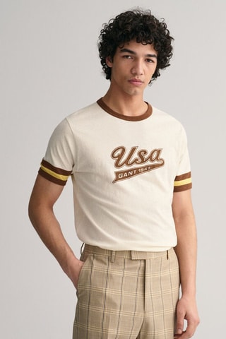 T-shirt slim - Crème
