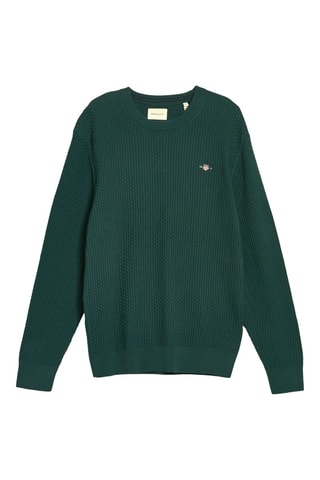 Pull regular en coton biologique - Vert foncé