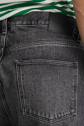 Jean taille haute relaxed en coton biologique - Gris