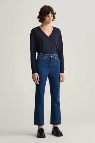 Jean taille haute - Bleu marine