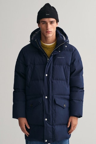 Anorak relaxed con capucha - Azul marino