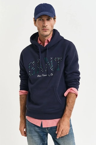 Sweat regular à capuche - Bleu marine