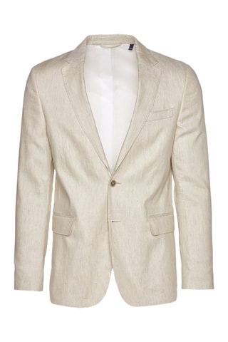 Veste de costume slim en lin - Beige