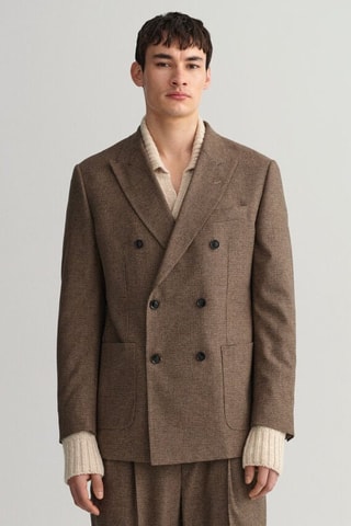 Blazer relaxed en laine - Marron