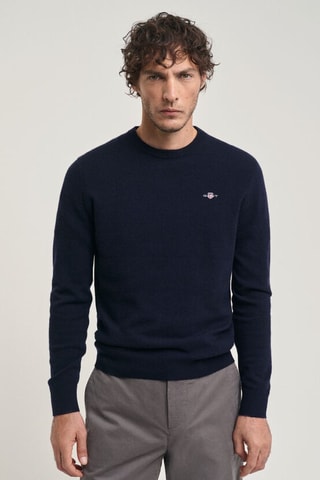 Pull en laine d’agneau - Bleu nuit
