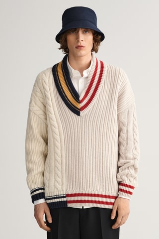 Pull en laine mérinos - Écru