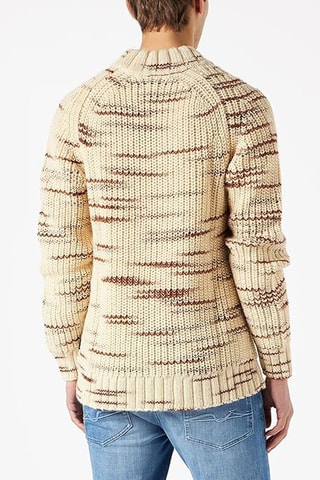 Pull regular en laine - Crème