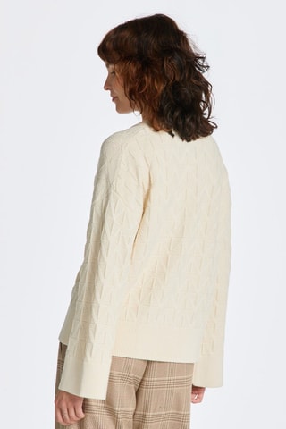Gilet relaxed en laine mérinos - Crème