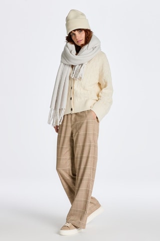 Gilet relaxed en laine mérinos - Crème