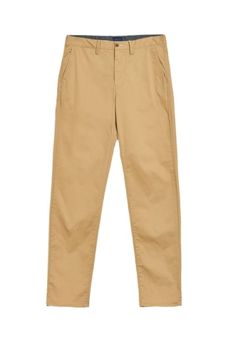 Pantalon droit en coton biologique - Beige
