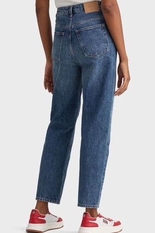 Jean droit en coton biologique - Bleu moyen