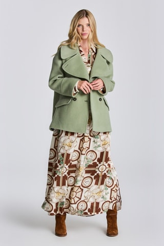Manteau oversize en laine - Vert clair