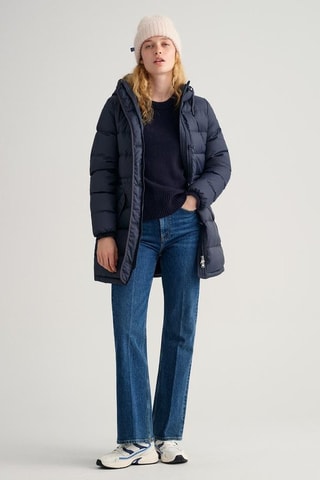 Doudoune slim à capuche - Bleu marine