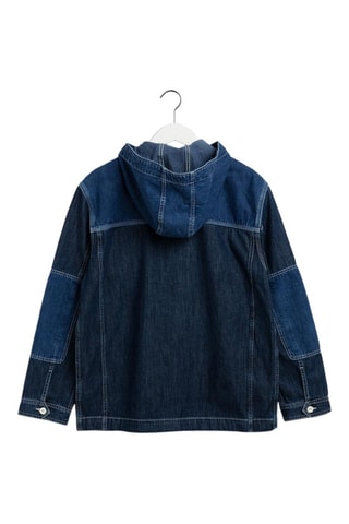 Chaqueta regular fit con capucha - Azul