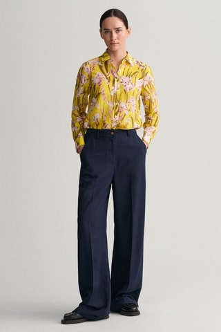Chemise regular en soie - Jaune