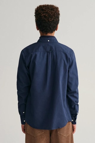 Chemise regular en coton biologique - Bleu marine