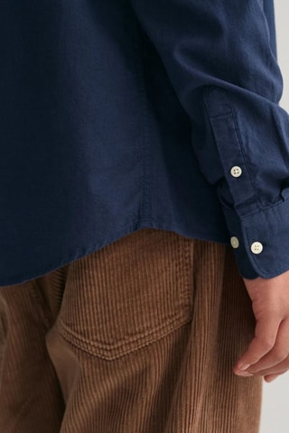 Chemise regular en coton biologique - Bleu marine