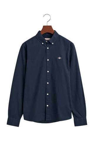 Chemise regular en coton biologique - Bleu marine