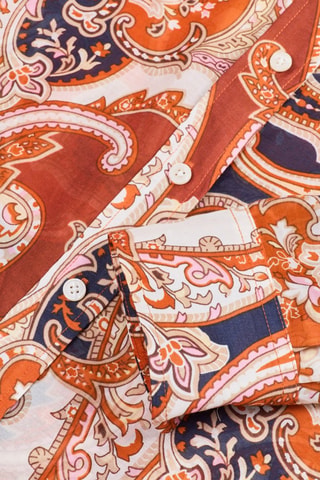 Chemise regular en soie - Orange