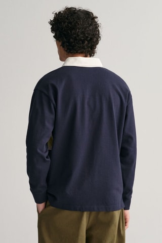 Polo relaxed - Bleu marine