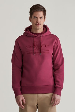 Sweat regular à capuche - Bordeaux