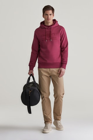 Sweat regular à capuche - Bordeaux