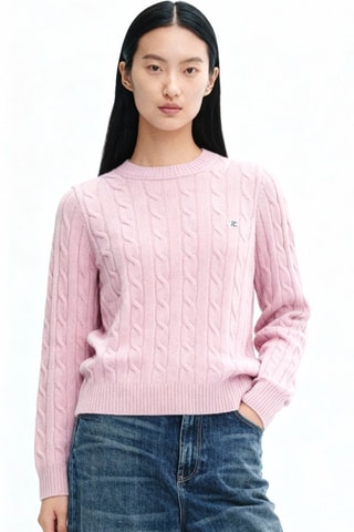 Pull en laine de mouton - Rose