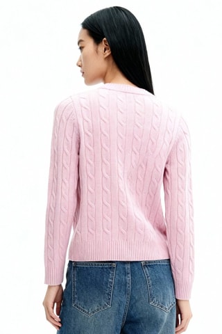 Pull en laine de mouton - Rose