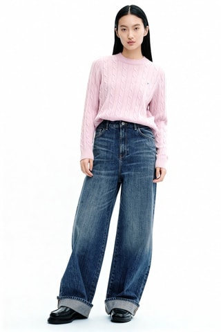 Pull en laine de mouton - Rose