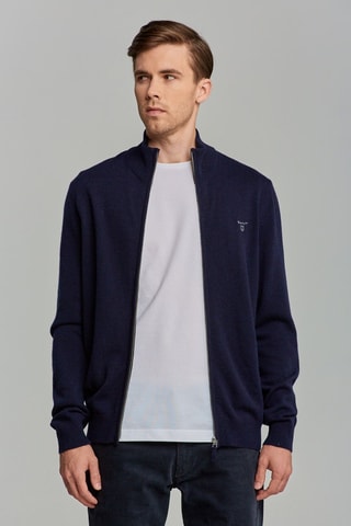 Gilet en laine d'agneau - Bleu marine