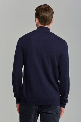Gilet en laine d'agneau - Bleu marine