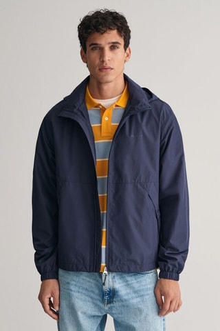 Coupe-vent regular à capuche - Bleu marine