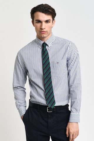 Camisa regular fit - Celeste y blanco