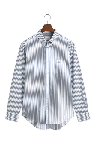 Camisa regular fit - Celeste y blanco