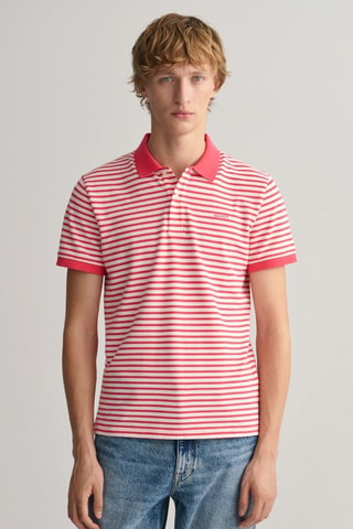 Polo - Rose et blanc