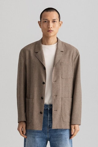 Veste de costume relaxed en laine - Beige
